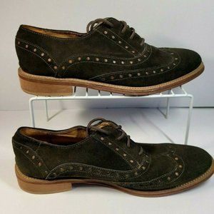 Men's Giorgio Brutini Oxford Wing Tip dress shoes Brown Suede Size 12